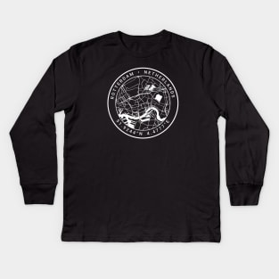 Rotterdam Map Kids Long Sleeve T-Shirt